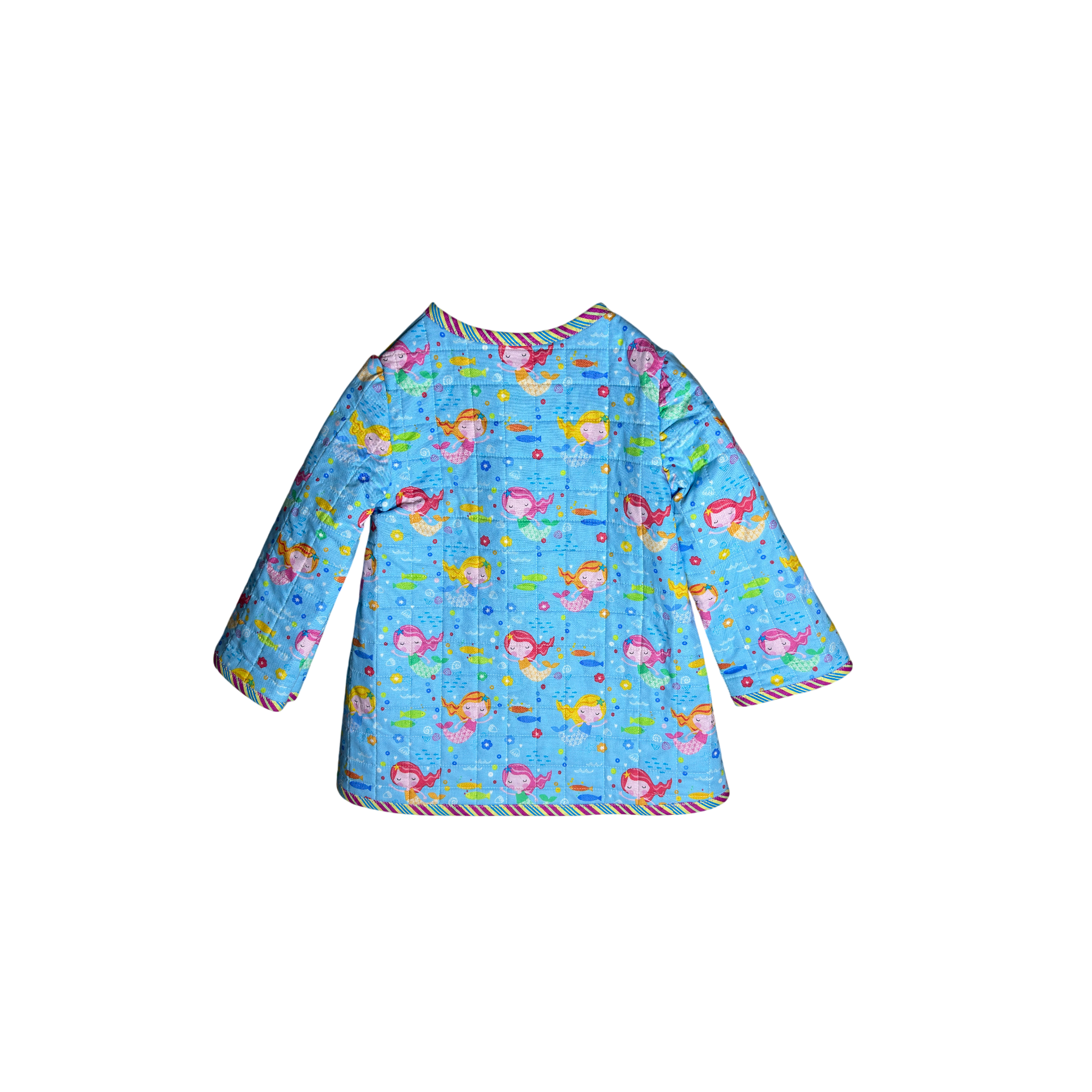 Back view of Children's Coat with Dancing Mermaids