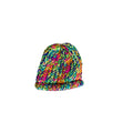 Handmade newborn baby hat in rainbow colors - pink, blue, yellow, orange, green