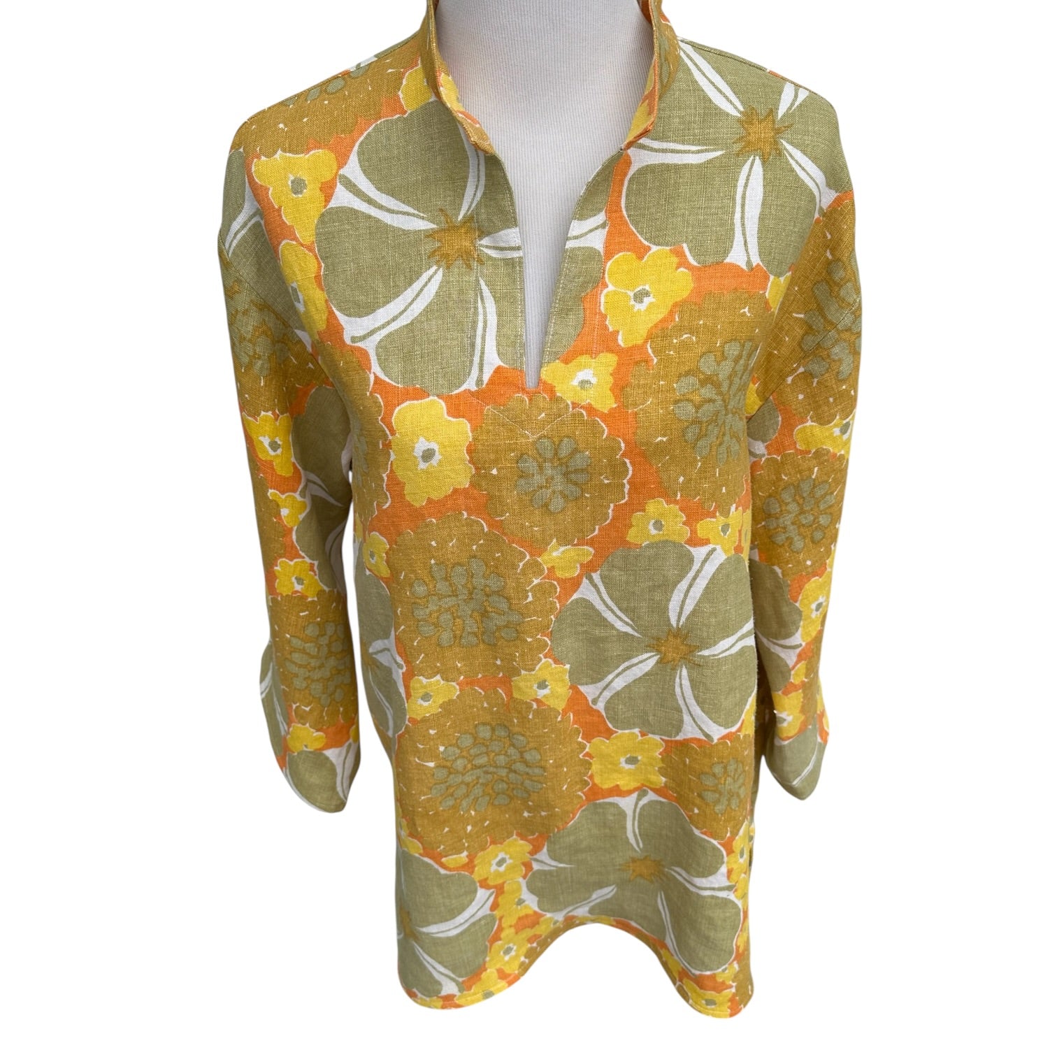 Upcycled Vintage Floral Linen, Handmade Slow Fashion by Fabric & Soul