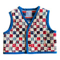 Red, White & Blue Patchwork Quilted Vest – Handmade Child's Americana Vest, Longarm Quilted