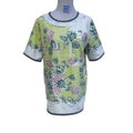 1950s "Lime Blossom" Floral Tunic | Vintage Tablecloth Top | Sustainable Cotton Pullover (Medium)