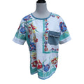 1950s "Everyday Bloom" Tunic | Vintage Tablecloth Top | Medium