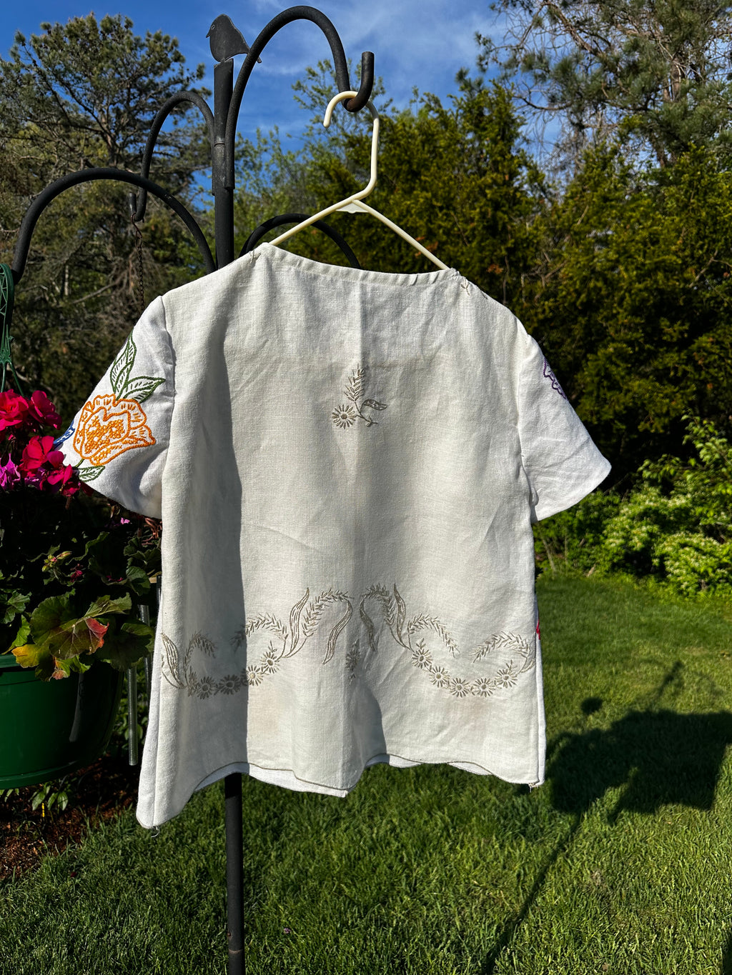 Vintage Linen Embroidered Shirt – One of a Kind
