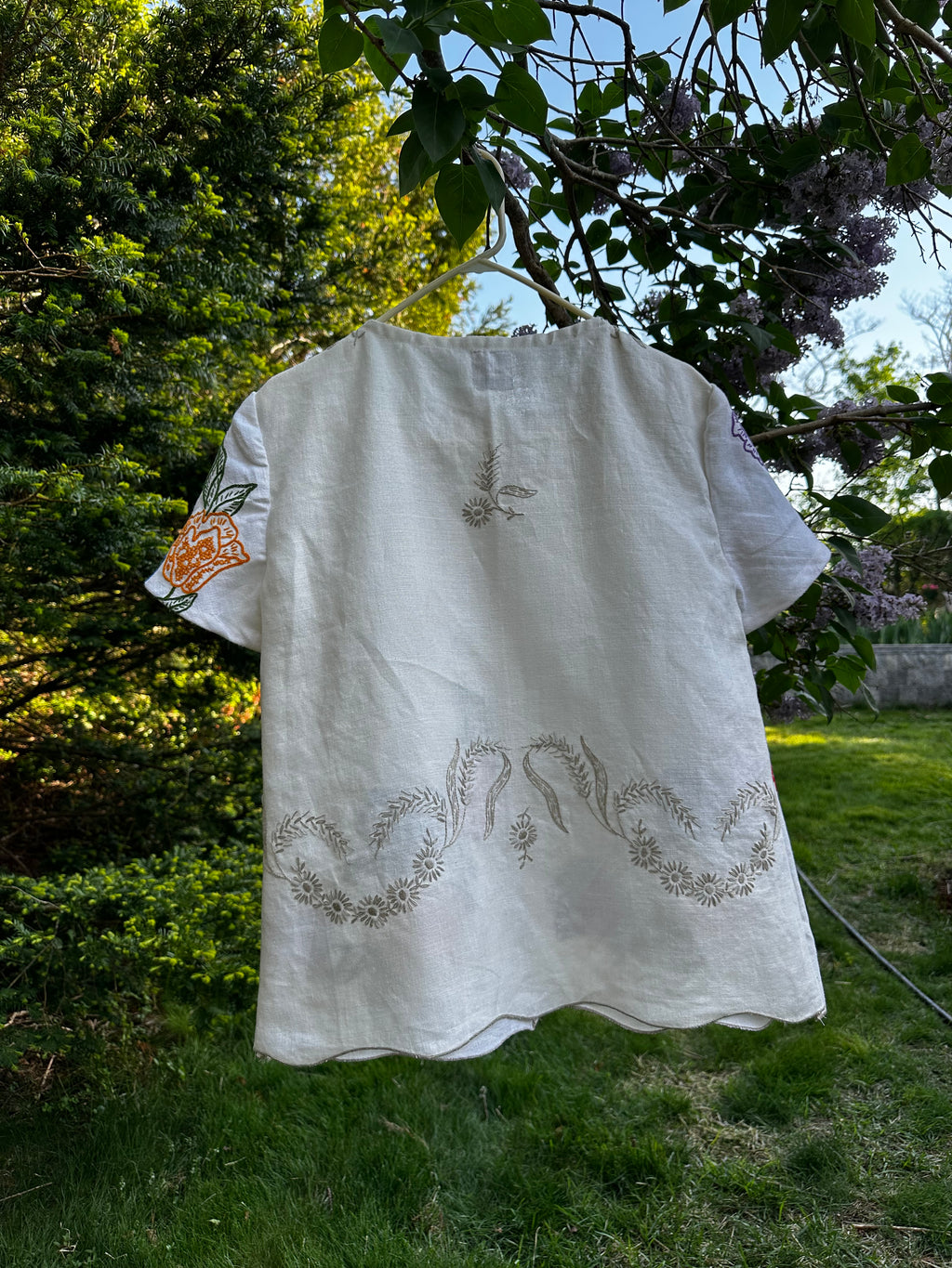 Vintage Linen Embroidered Shirt – One of a Kind
