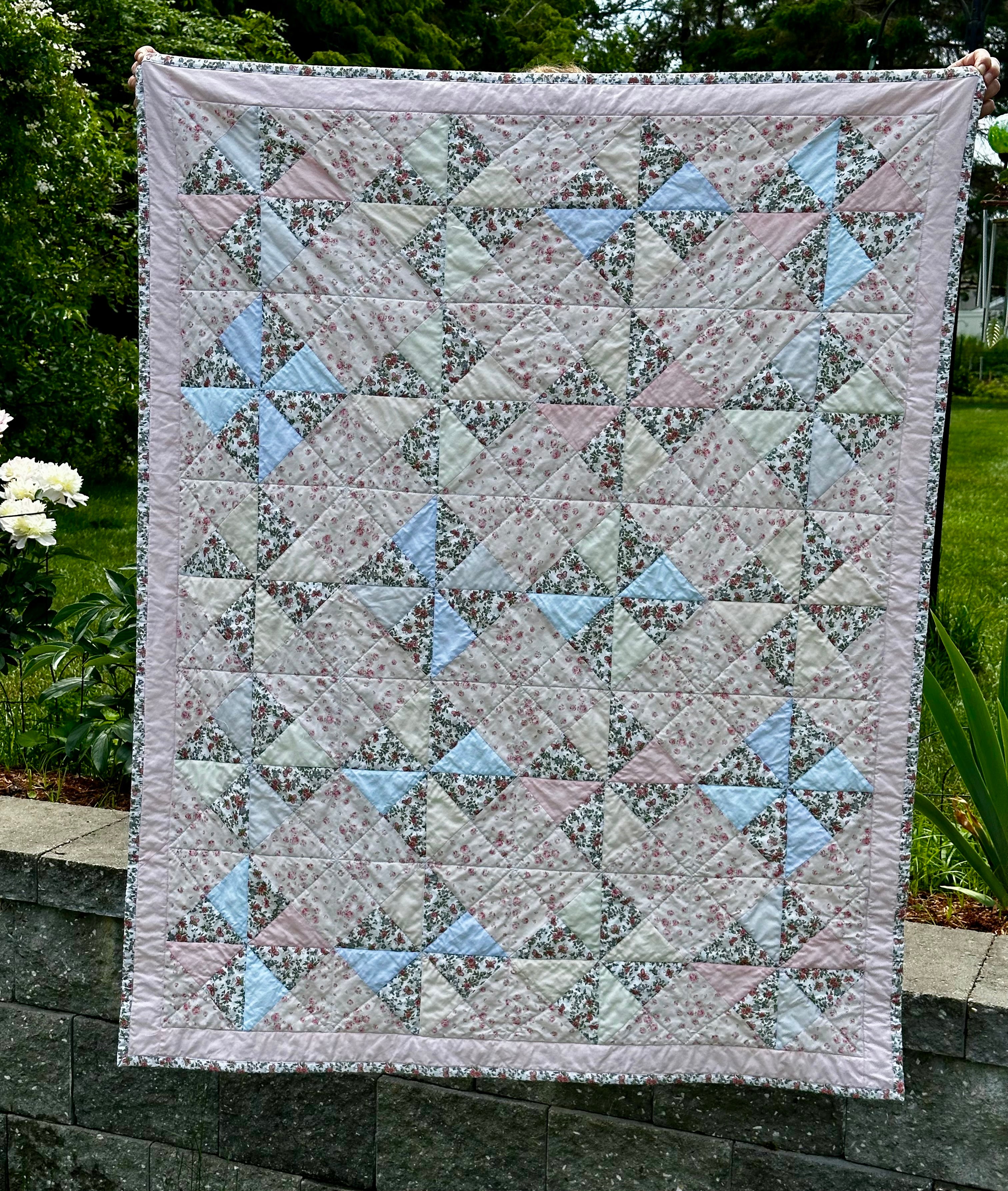 Butterflies & Whirligigs – Heirloom Baby Quilt