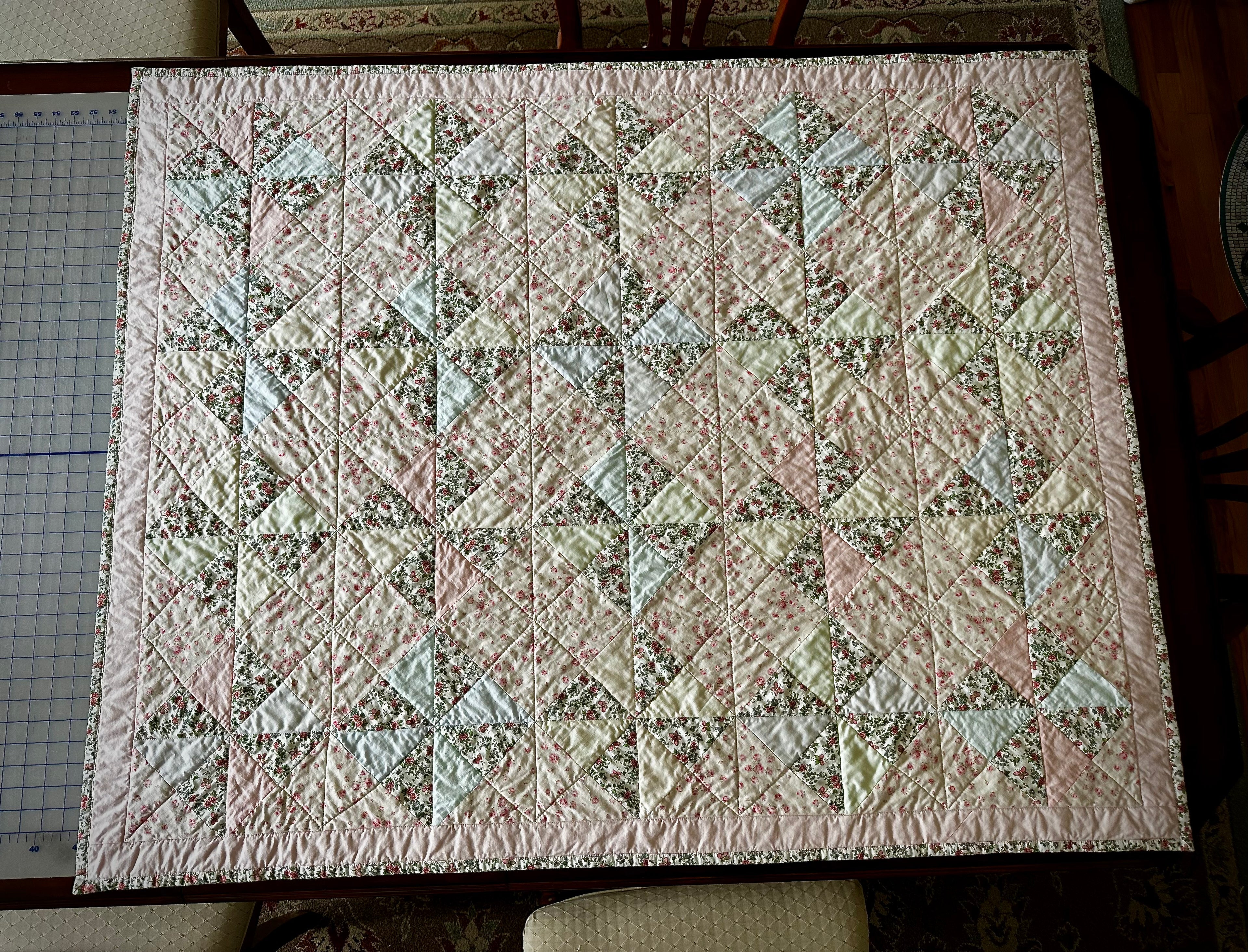 Butterflies & Whirligigs – Heirloom Baby Quilt