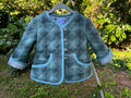 Scottish Wool Quilted Jacket Liberty of London Lined Toddler Size 3T – back view