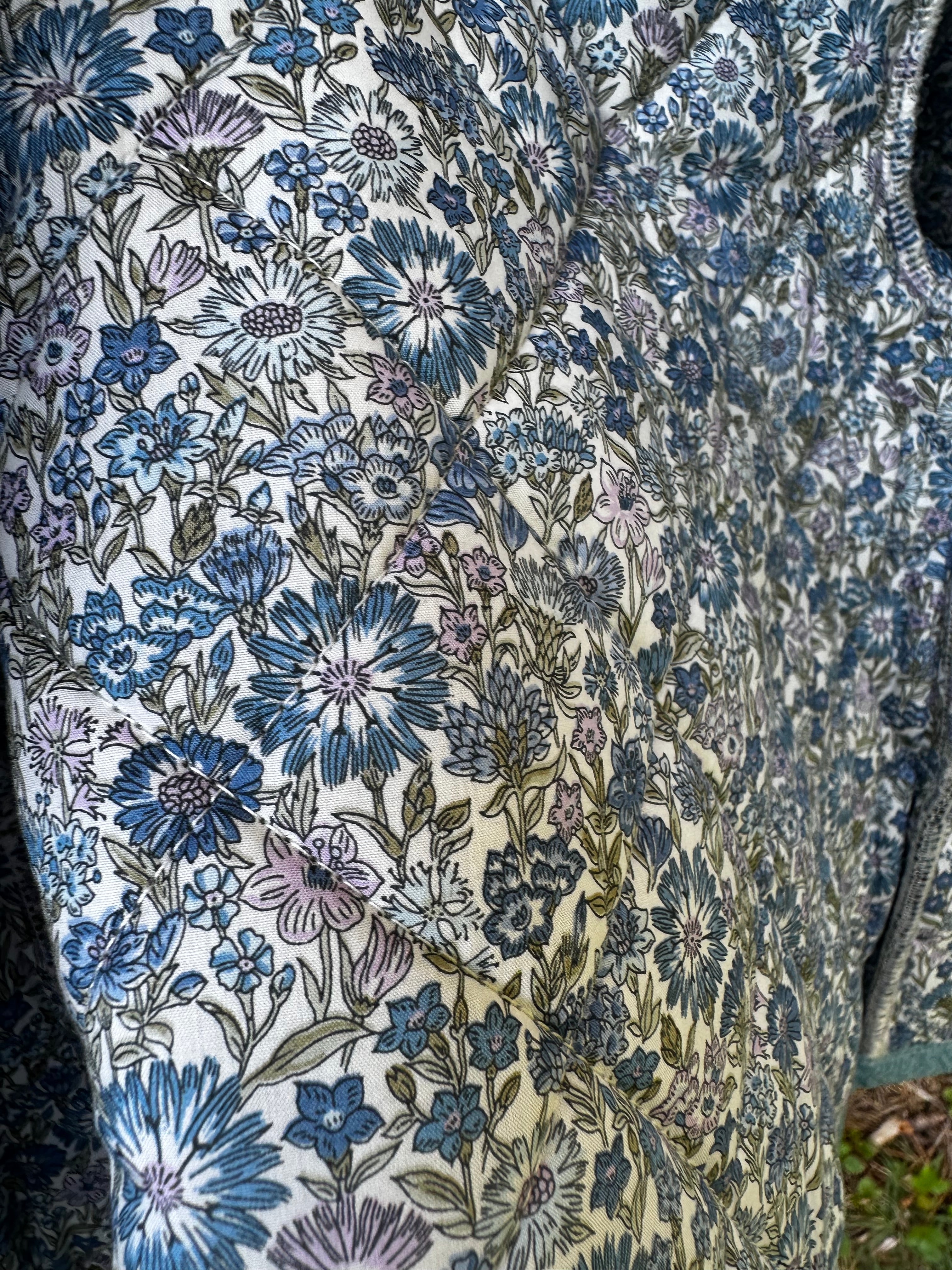Scottish Wool Quilted Jacket Liberty of London Lined Toddler Size 3T – interior lining and label