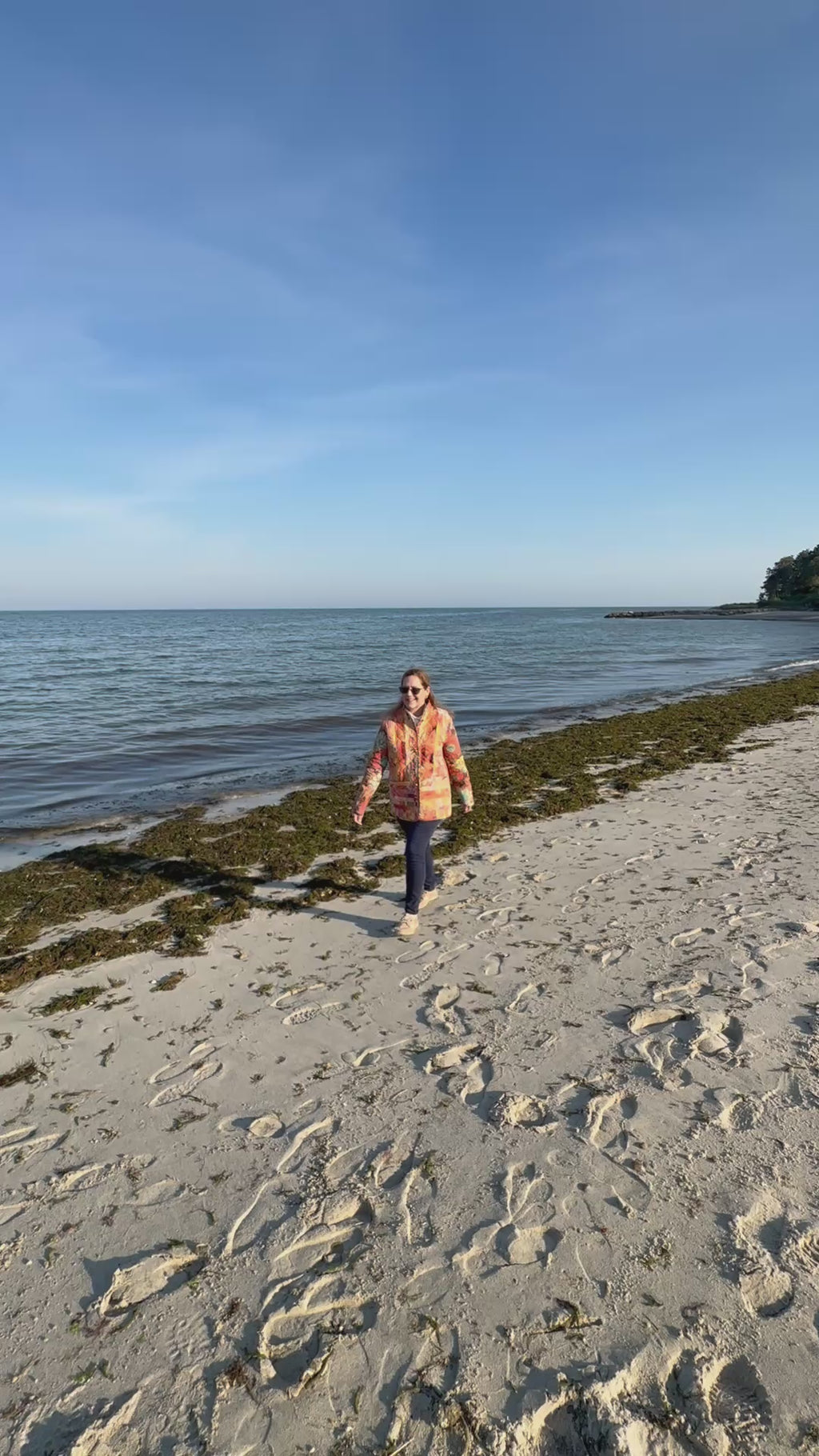 Video of Fall for the Colors quilted coat — lining and interior detail, handmade in Cotuit by Fabric & Soul
