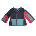 Hand-quilted upcycled patchwork jacket with unique design