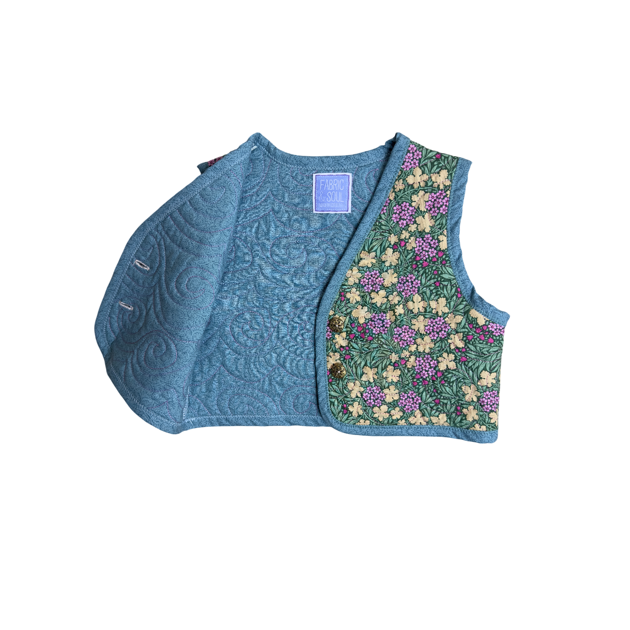 Inside view of custom quilting