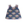 Dancing Flowers quilted cotton jumper dress with Liberty of London pink binding