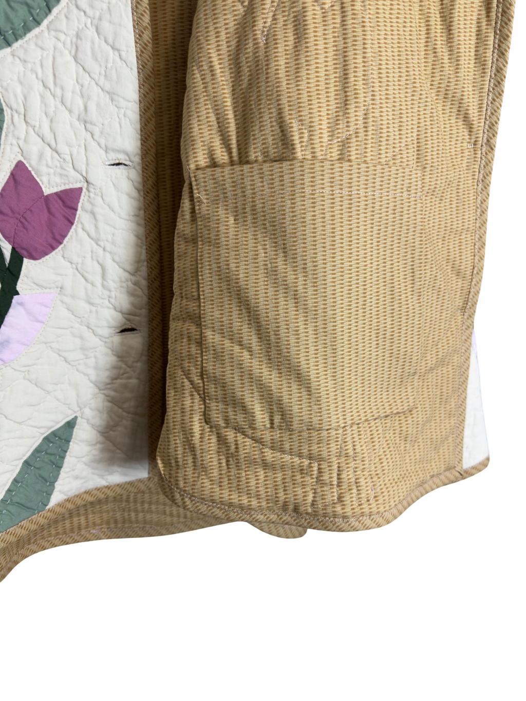 Close-up of a lining fabric with basketweave design  custom made by Fabric & Soul in US