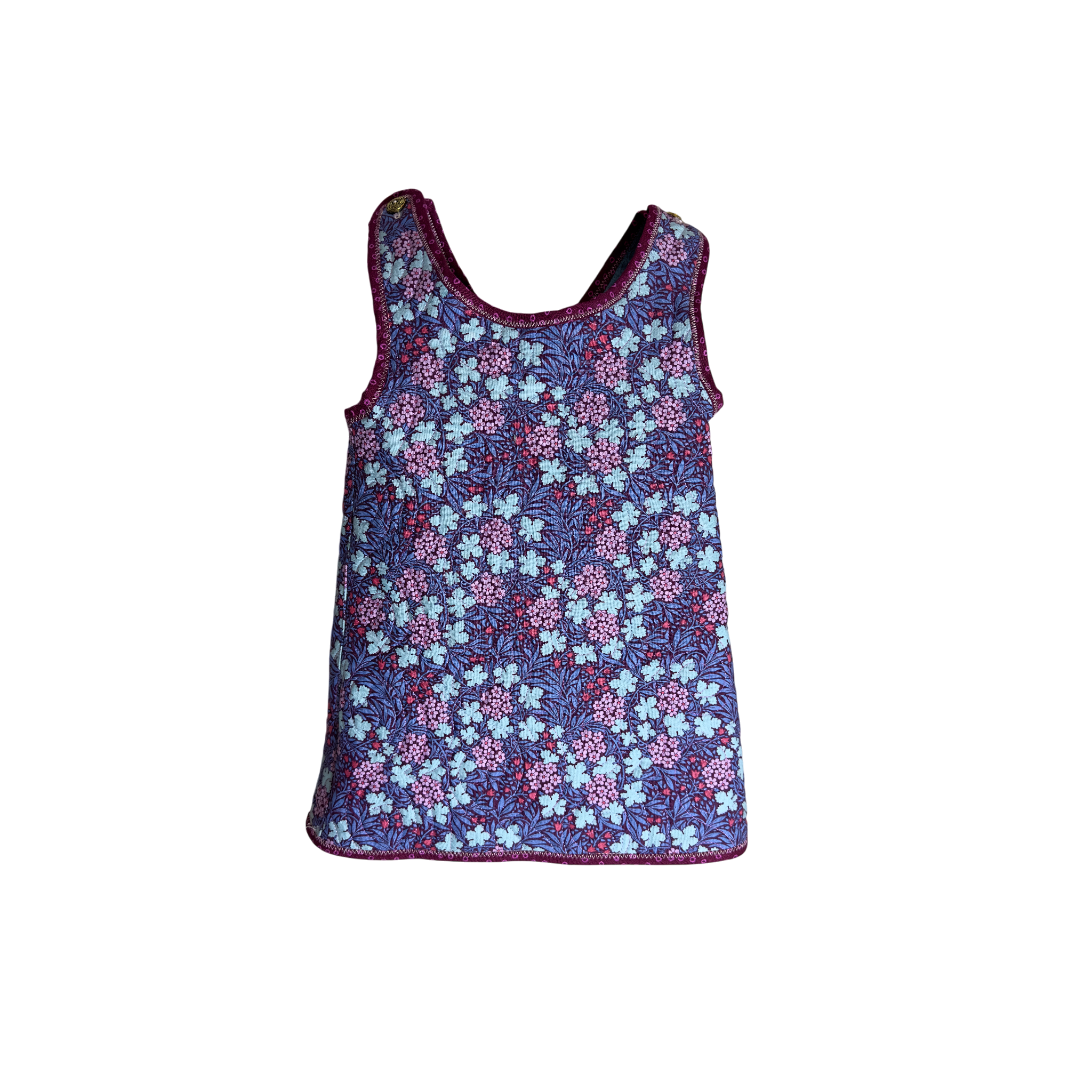 Front view of elegant wrap-style jumper for children